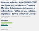 Câmara de Parintins apresenta resultado de enquete sobre Projeto de Lei a ser debatido hoje
