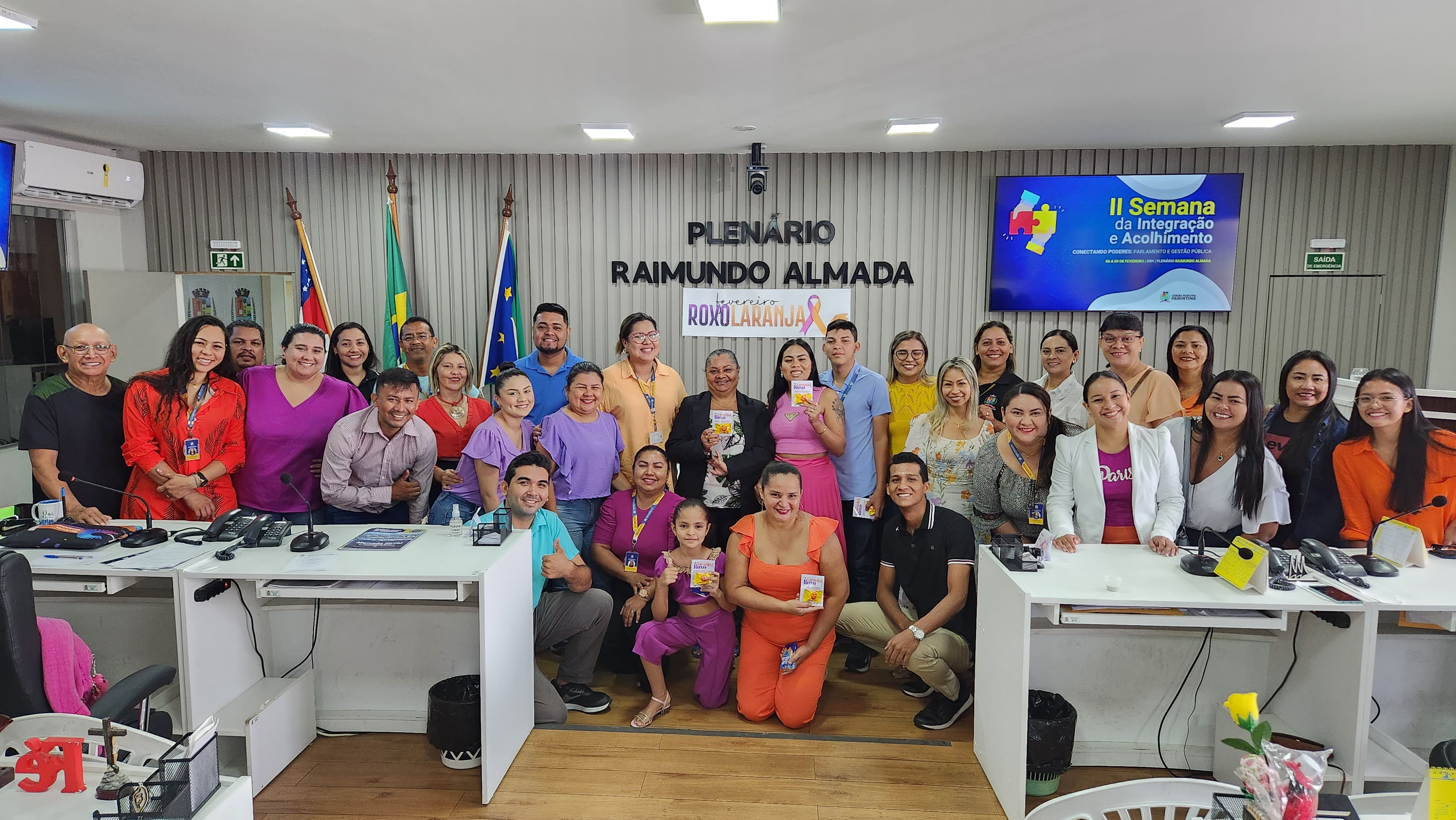 Câmara de Parintins promove palestra para conscientizar sobre a campanha Fevereiro Roxo e Laranja