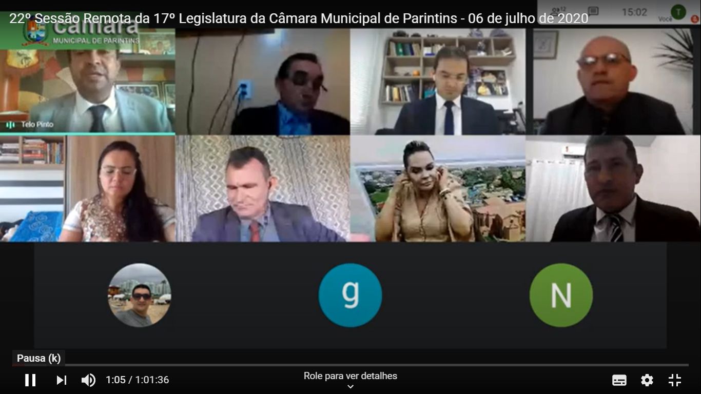 Câmara de Parintins realiza 22ª Sessão Remota