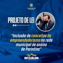 Massilon propõe PL que cria a inclusão de conceitos de empreendedorismo nas Escolas Municipais de Parintins   