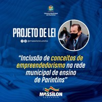 Massilon propõe PL que cria a inclusão de conceitos de empreendedorismo nas Escolas Municipais de Parintins   