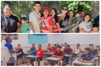 Vanessa Gonçalves celebra o início do curso de inglês para moradores da Serra da Valéria