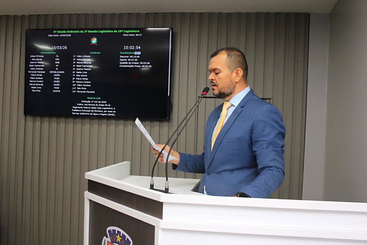 Vereador Azamor Pessoa usa a tribuna para solicitar cirurgias otorrinolaringológicas em Parintins