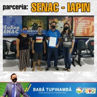 Vereador Babá e Senac-Pin firmam parceria para qualificar famílias do IAPIN Isadora Tupinambá   
