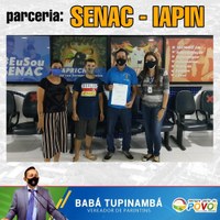 Vereador Babá e Senac-Pin firmam parceria para qualificar famílias do IAPIN Isadora Tupinambá   