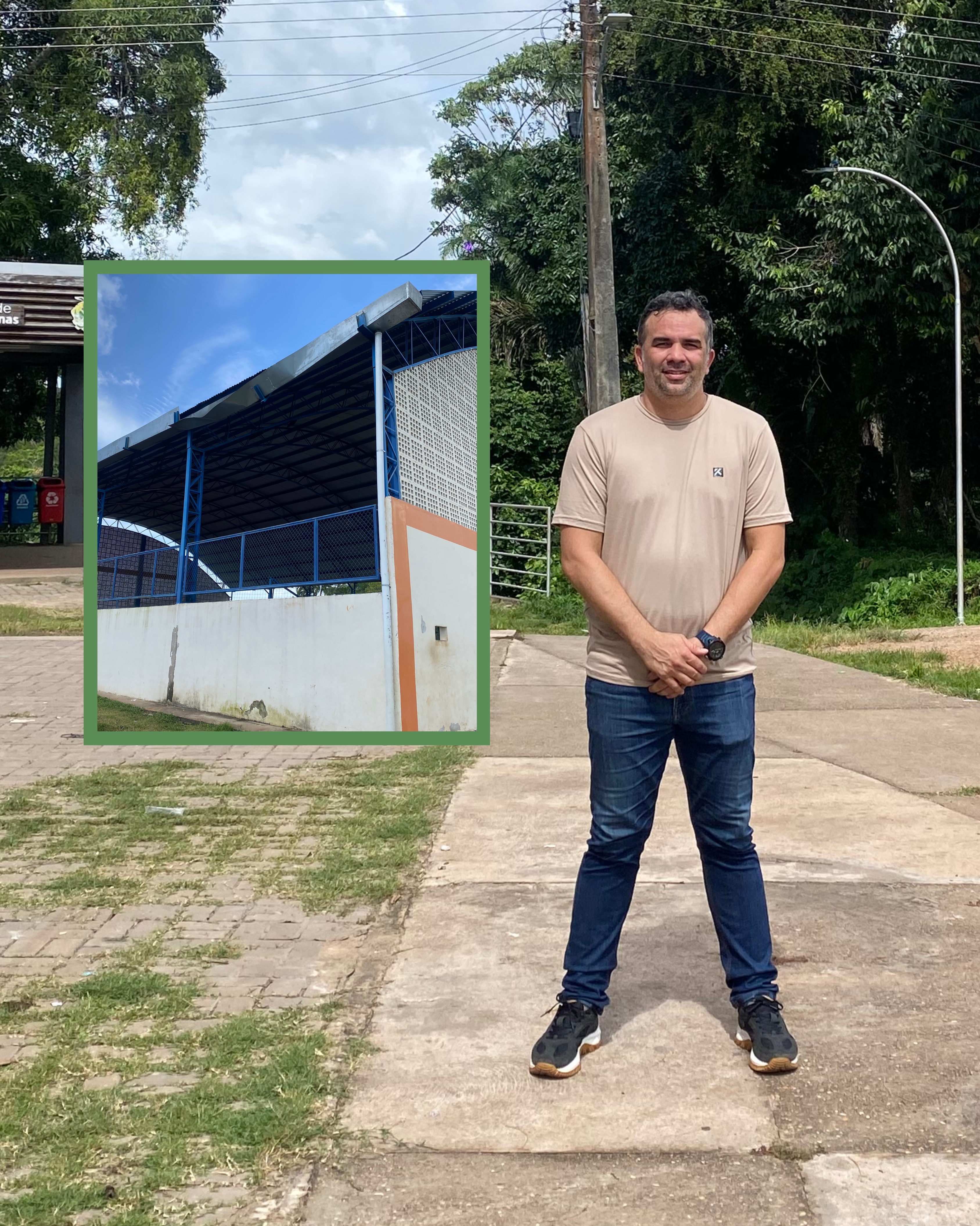 Vereador Marcus Cursino solicita manutenção na calha do Ginásio Domeciano Pantoja, na Comunidade Santa Rita da Valéria