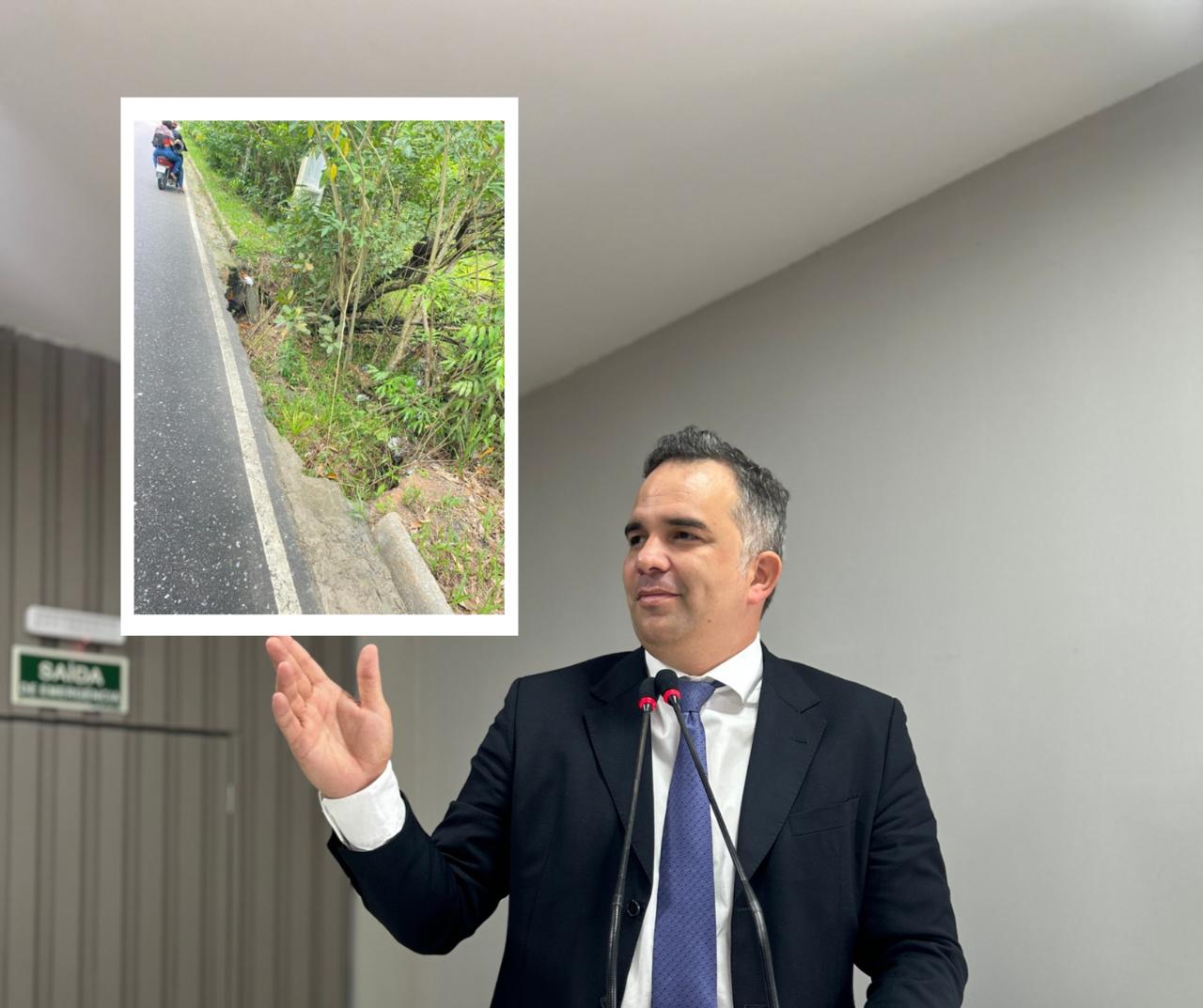 Vereador Marcus Cursino solicita manutenção urgente na estrada do Macurany