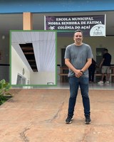 Vereador Marcus Cursino solicita melhorias para a Escola Municipal Nossa Senhora de Fátima na comunidade do Açaí
