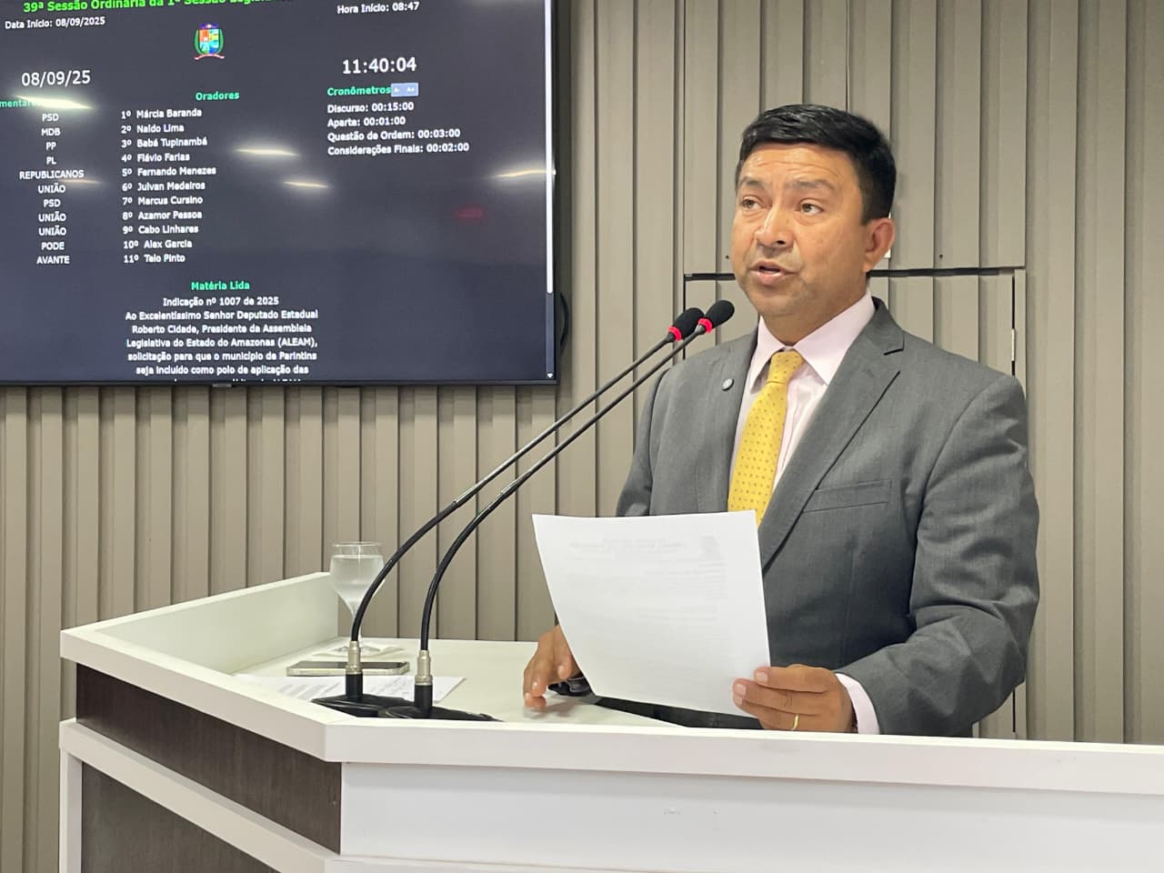 Vereador Telo Pinto solicita que Parintins seja polo de provas de concurso da ALEAM