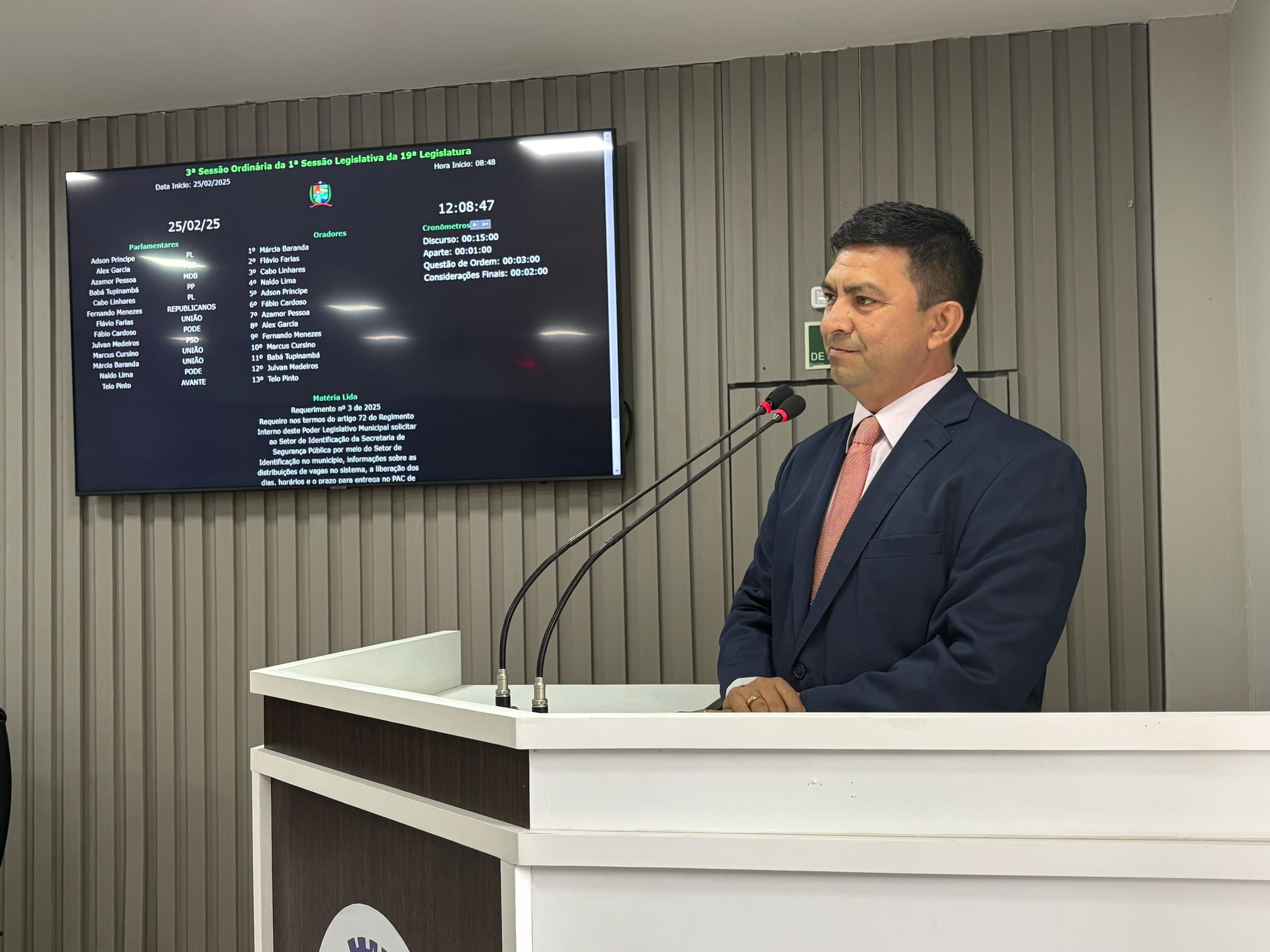 Vereador Telo pauta sobre Saúde e solicita Audiência Pública para apresentação de Execução Orçamentária dos primeiros quadrimestres de 2024